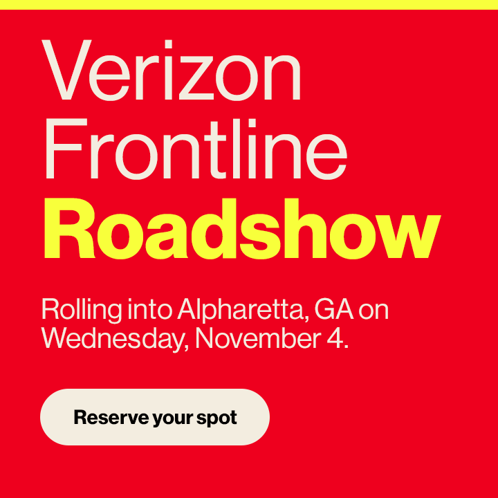 Verizon Frontline Roadshow — Alpharetta, GA. Register today.